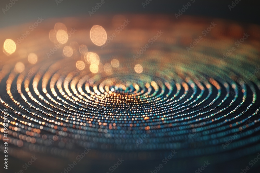Poster captivating patterns of light and color in abstract spiral designs for artistic inspiration