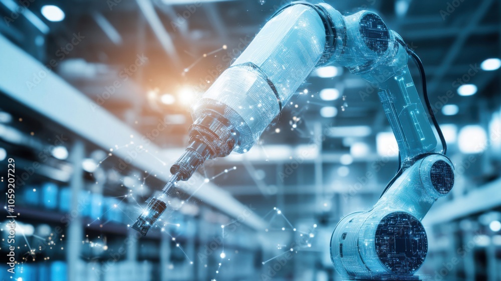 Poster automated systems managing products in a high-tech warehouse