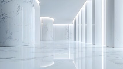 Obraz premium Sleek and Sophisticated White Metallic Abstract Background for Tech Product Display