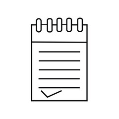 Notebook Icon Vector Symbol Design Illustration