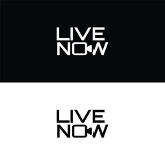 Live Now media related logo camera logo design