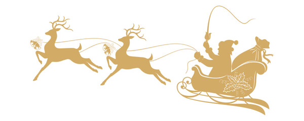 Santa Claus illustration silhouette Christmas background