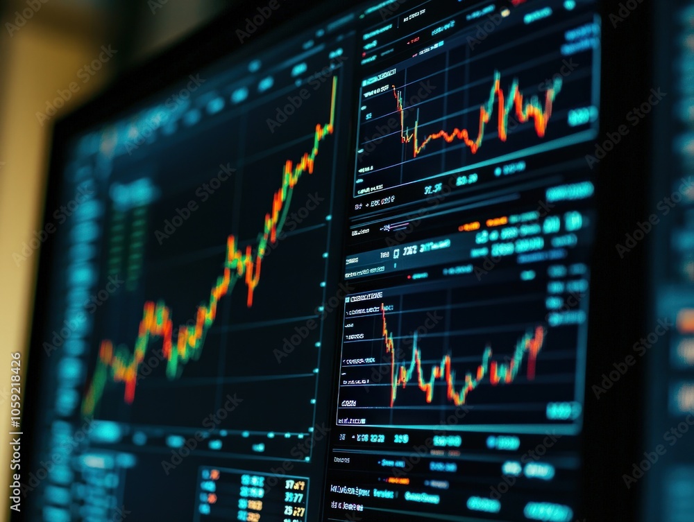Poster analyzing market trends a deep dive into financial data visualization techniques