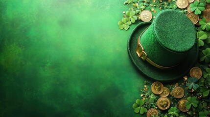 A colorful and festive image featuring Saint Patrick's Day elements,