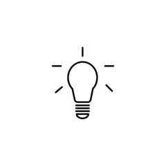 Light Bulb Icon Ideal for Ideas and Innovation Illustrations