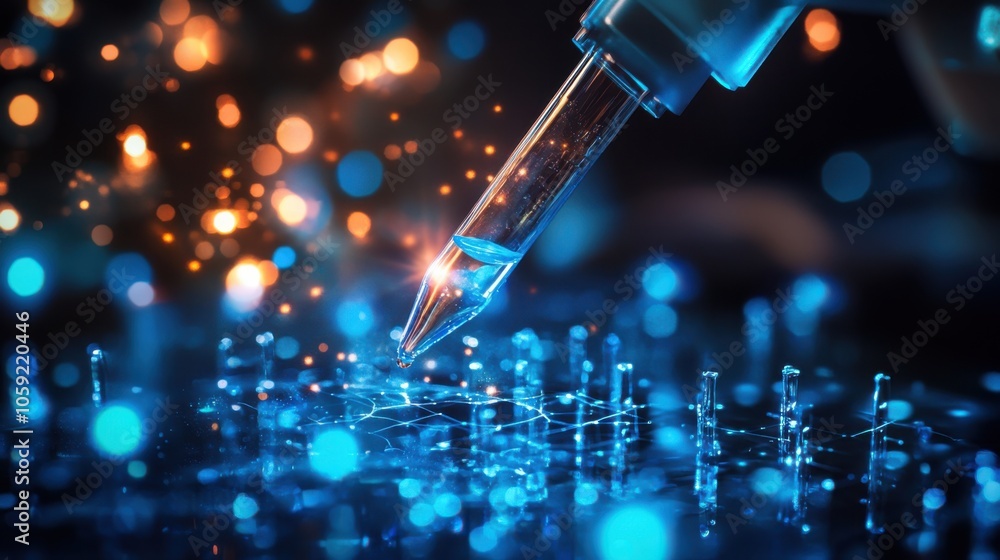 Poster exploring the intersection of technology and science: groundbreaking discoveries and their
