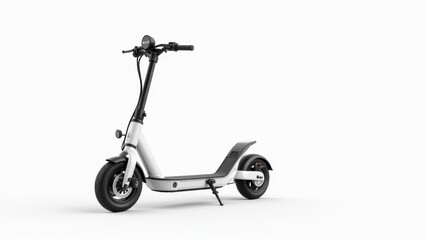 Fototapeta premium Modern electric scooter mockup with clean background, ideal for advertising.