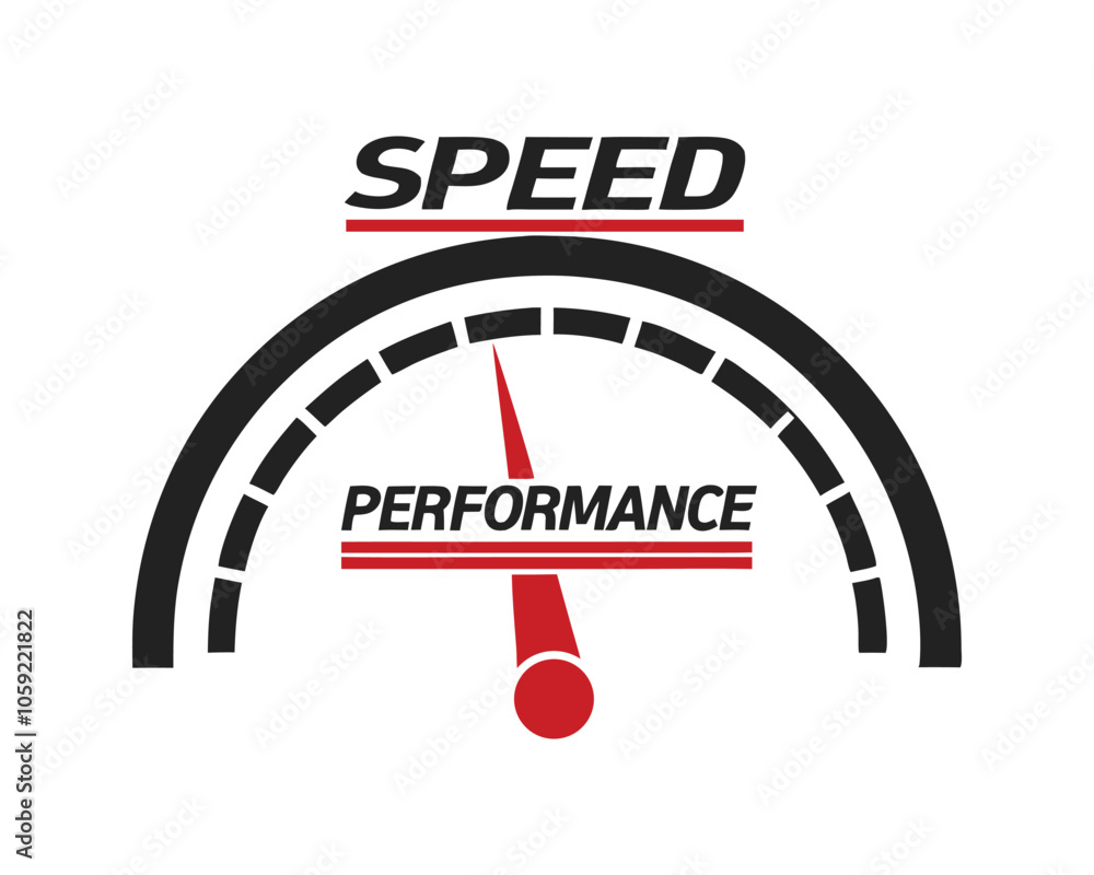 Poster speed performance vector logo design.