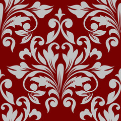 damask seamless pattern element. Classical luxury old fashioned damask ornament, royal victorian seamless texture. 