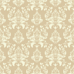 Fototapeta premium damask seamless pattern element. Classical luxury old fashioned damask ornament, royal victorian seamless texture. 