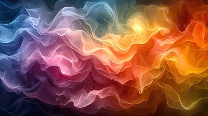 Obraz premium Colorful abstract flowing wave design