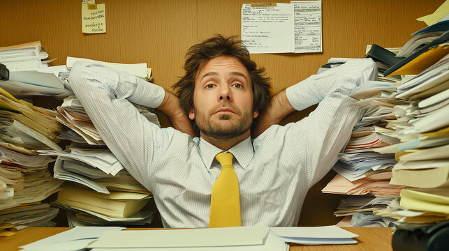 Determined Office Worker Focused on Goals