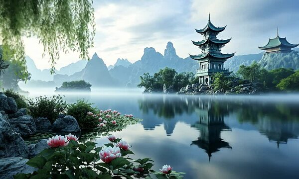 Chinese fantasy landscape