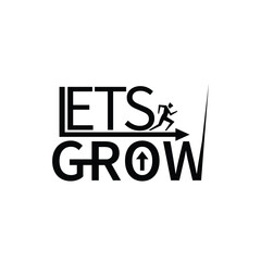 Lets Grow typography artwork