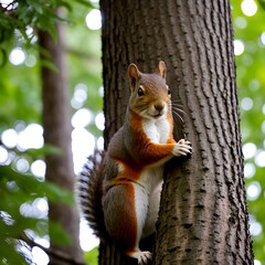 squirrel on a tree generative ai