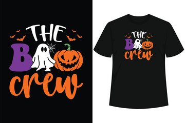 Halloween The Boo Crew - Cute Ghost - Spooky Family Matching T-Shirt