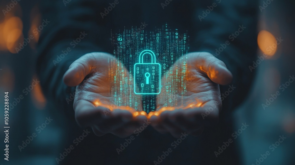 Aufkleber unlocking the future a visual representation of digital security through holographic technology and 