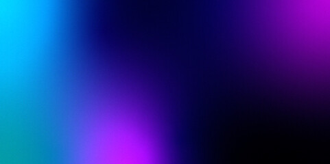 Blue purple grainy gradient vertical glowing abstract light wave on black noise texture background .Neon purple blue and mint green colorful gradient background Best design for your ad, poster, bann.