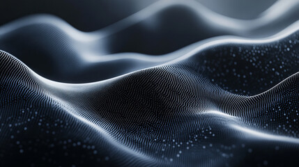 mesmerizing abstract representation of flowing waves with intricate patterns and dark background, evoking sense of depth and movement