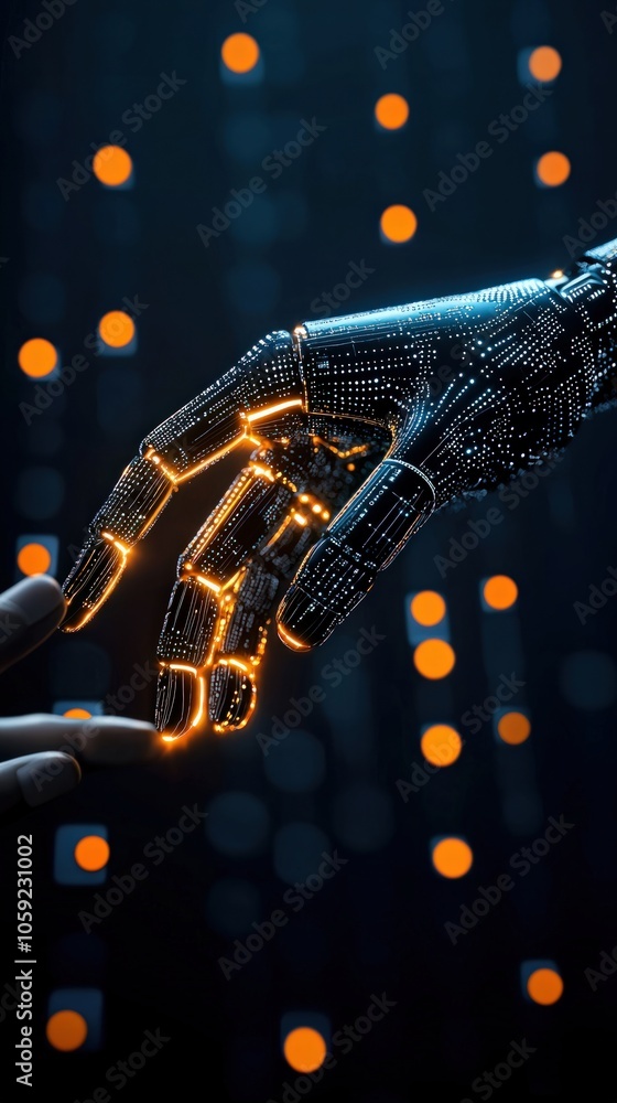 Poster the intersection of humanity and technology a glimpse into the future of robotics and connection