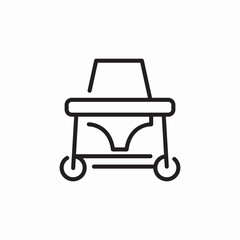 baby chair icon sign vector