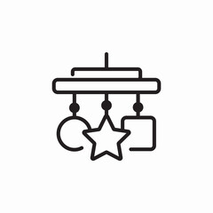 baby sleeping toys icon sign vector