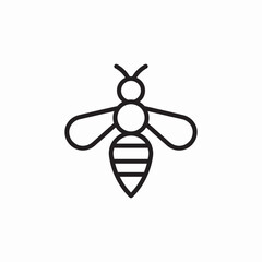 bee insect icon sign vector