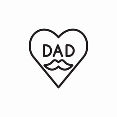 dad day heart icon sign vector