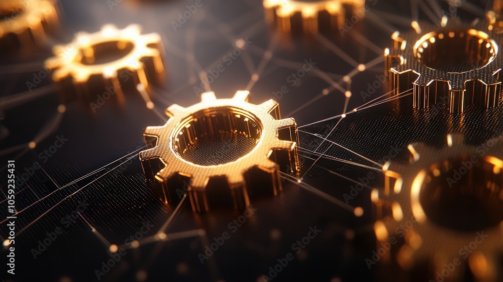 Poster exploring the intricate design and functionality of metal gears in modern technology systems
