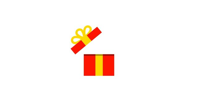 normal mode and green screen, open gift box animation
