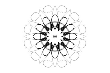 Mandala with intricate star and flower motifs on a plain backdrop, perfect for mindful spaces
