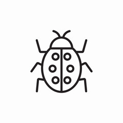 ladybug insect icon sign vector