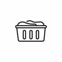 laundry basket icon sign vector