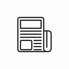 newspaper news icon sign vector