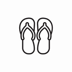 summer slippers icon sign vector