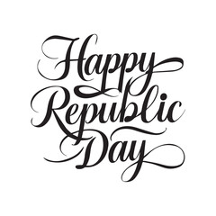 Happy Republic Day Typography Design for T shirt