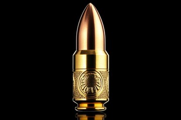 3D-rendered bullet with precise lighting and reflections capturing the sharp details of a modern round, symbolizing clarity and craftsmanship