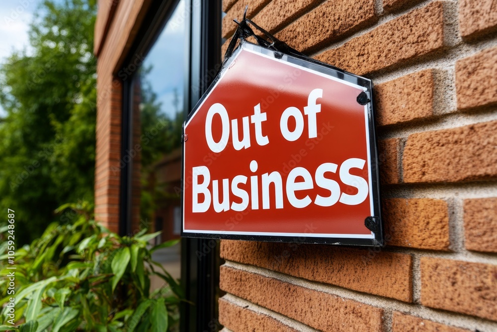 Poster closed storefront with 