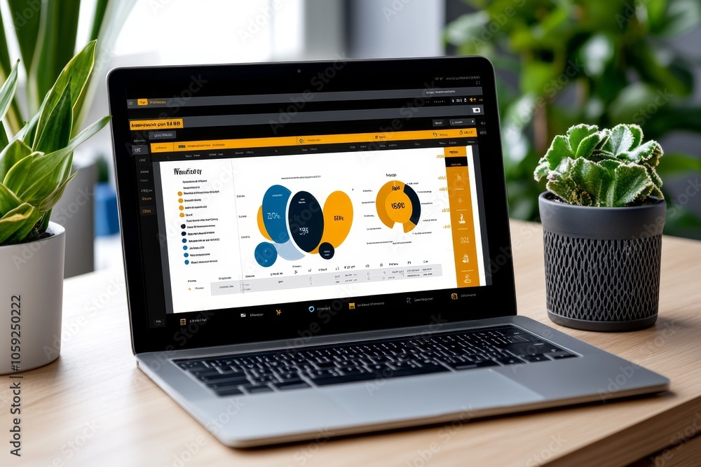 Aufkleber Digital dashboard with organized and consistent data entries, capturing the structured and verified nature of quality data, symbolizing structure and clarity