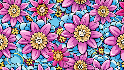 flowers seamless background