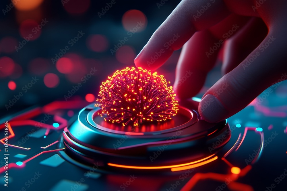 Aufkleber Futuristic screen with holographic data clusters and interactive visualizations, capturing the cutting-edge approach to data mining in high-tech settings, symbolizing innovation and clarity