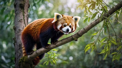 red panda in the tree