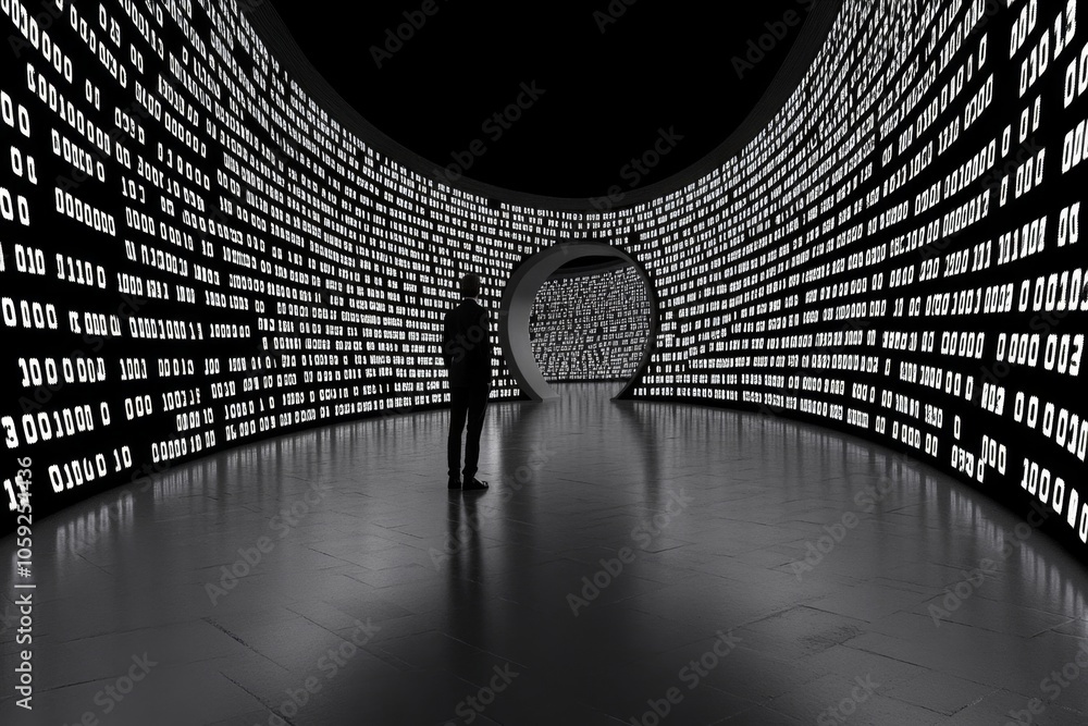 Leinwandbilder Rows of data tables with organized headers on a digital screen, symbolizing the accessibility and structure of data warehousing, symbolizing order and consistency