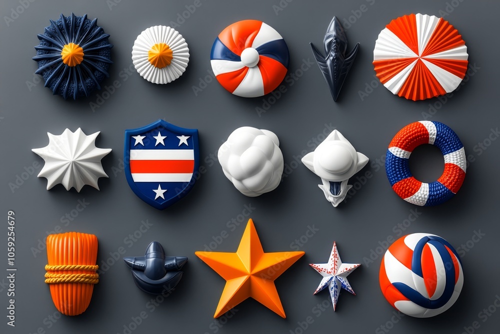 Poster simple badge icon with a star and clean lines, capturing the straightforward recognition and identit