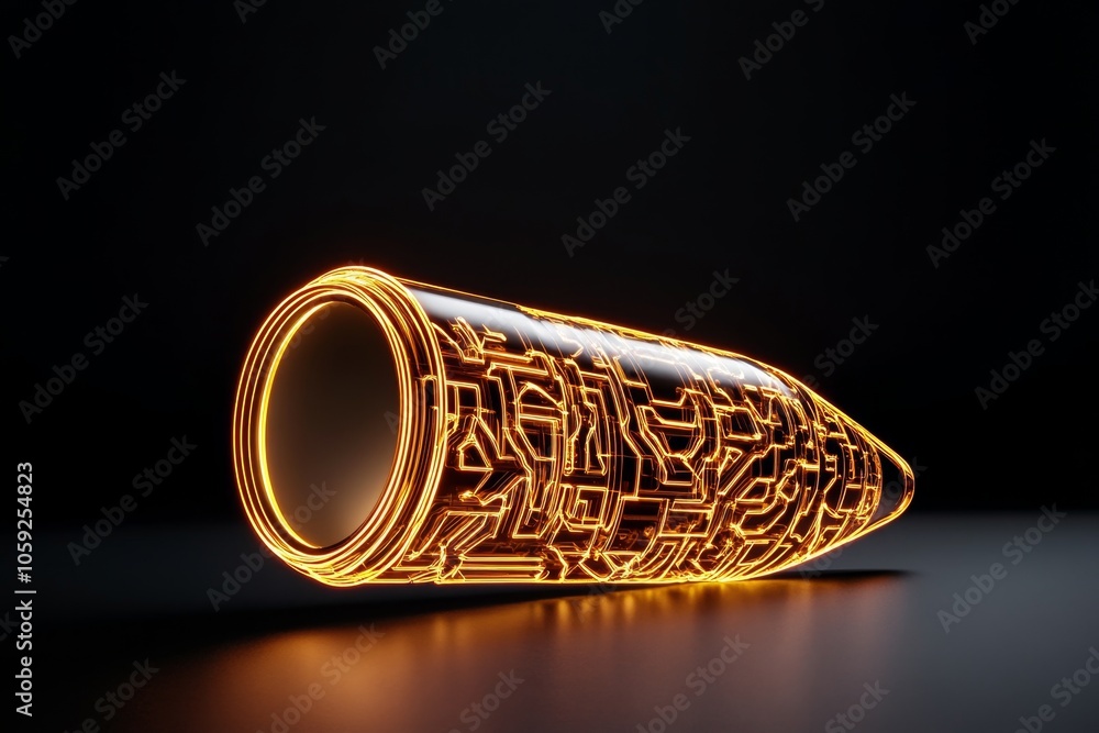 Aufkleber simple outline of a bullet lying on its side, symbolizing the essence of ammunition in a clean, mini