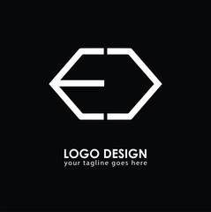 ED ED Logo Design, Creative Minimal Letter ED ED Monogram