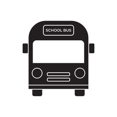 school bus flat icon vector