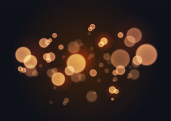 Bokeh effect, blurred circle shapes, abstract light effect