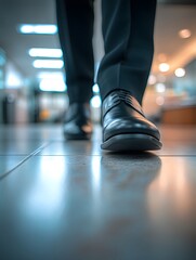 Fototapeta premium Businessman Walking in Modern Office Environment