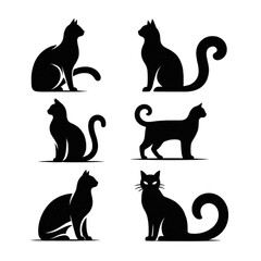 Cat silhouette vector design in a white background 